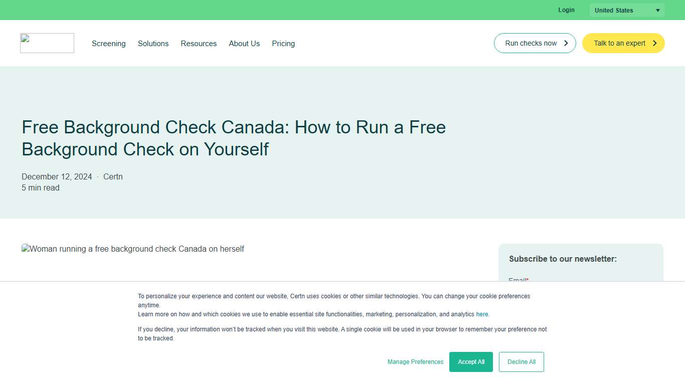 Free Background Check Canada: How to Run a Free Background Check on Yourself | Certn