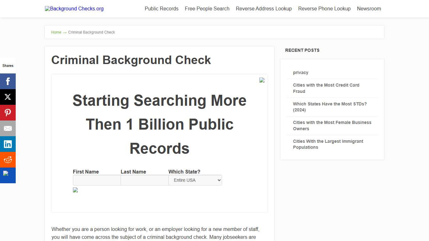 Criminal Background Check | Background Checks.org